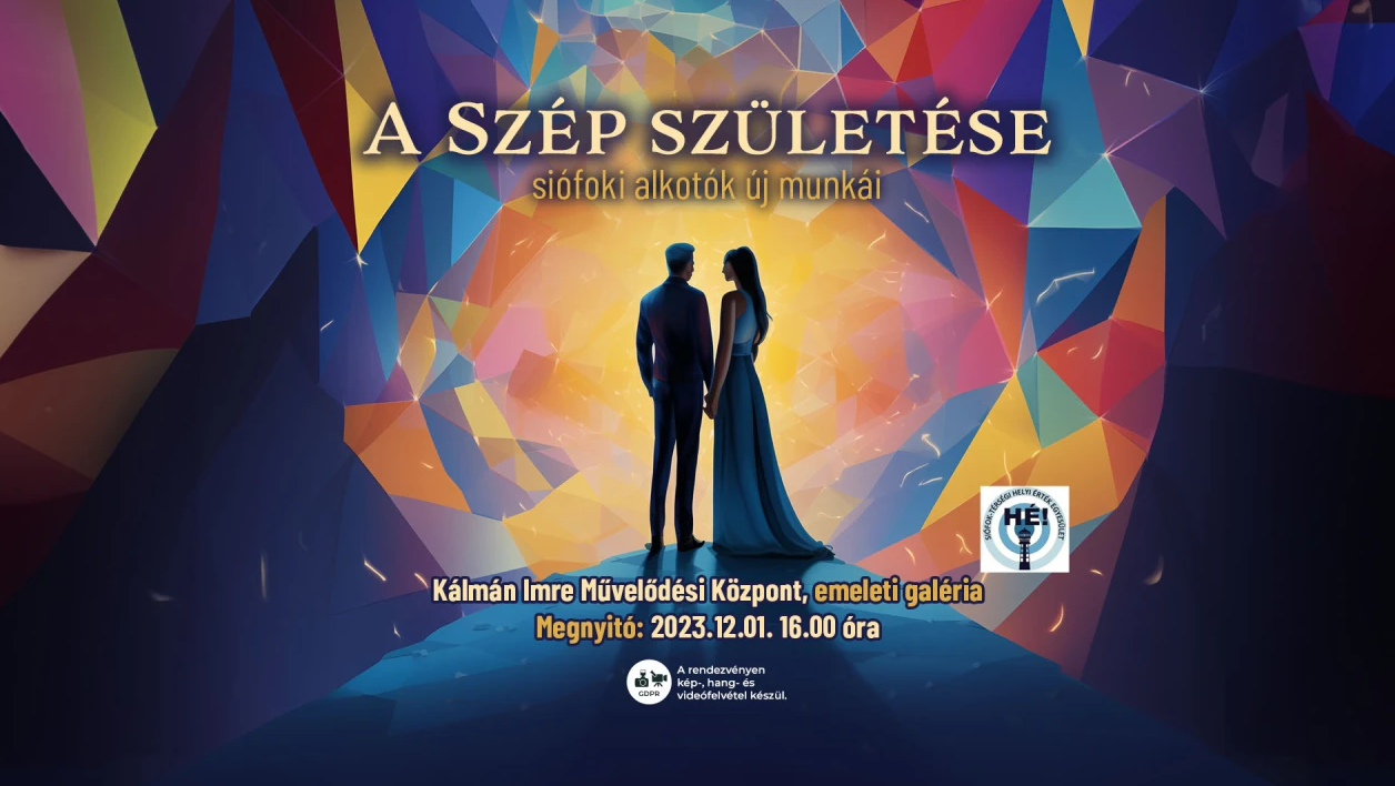 HÉ! Siófok-térségi Helyi Érték Egyesület alkotóinak új műveit mutatjuk be: új festmények, grafikák, fotók, szobrok, kézműves termékek, könyvek, versek, kiadványok, stb...