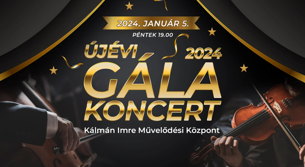 Újévi Gálakoncert 2024 - Az újévi gálaműsorban Johann Strauss művei mellett az operairodalom legszebb gyöngyszemeit hallhatják, de a musical műfajt kedvelők sem maradnak élmény nélkül. Kálmán Imre szülővárosában természetesen az operett sem hiányozhat a palettáról.
